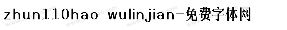 zhun110hao wulinjian字体转换